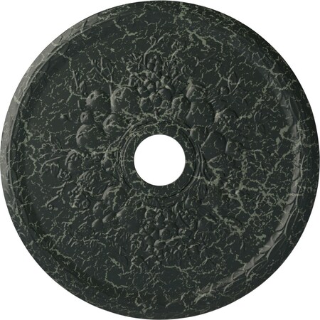 Ekena Millwork Grape Medallion (Canopies up to 3 5/8"), 22 5/8"OD x 3 5/8"ID x 5/8"P, Painted Turtle Crackle CM22GRPTC